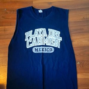 Withered sleeveless shirt